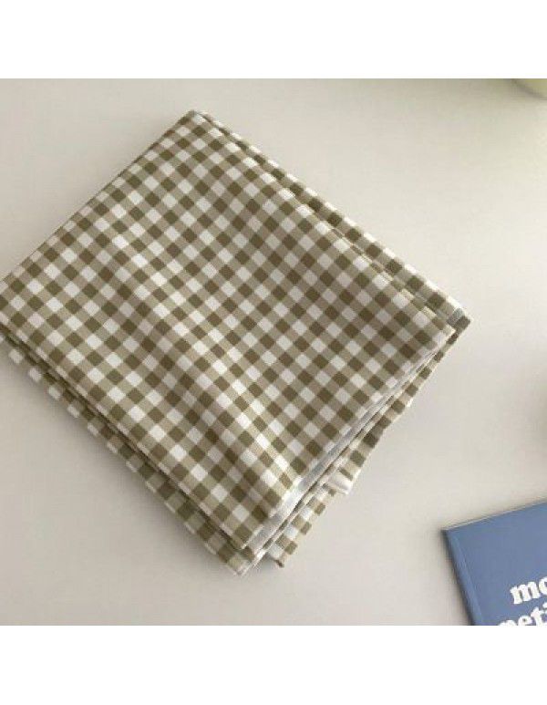 Checked tablecloth ins, Korean blogger, matching cloth, vintage background cloth, photographing props, cloth, picnic mat, wholesale by manufacturers