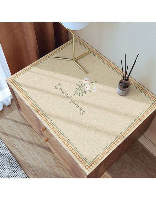 Ins wind bedside table mat waterproof, anti scalding, anti slip table mat universal cloth towel bedroom dust cover mat small and fresh