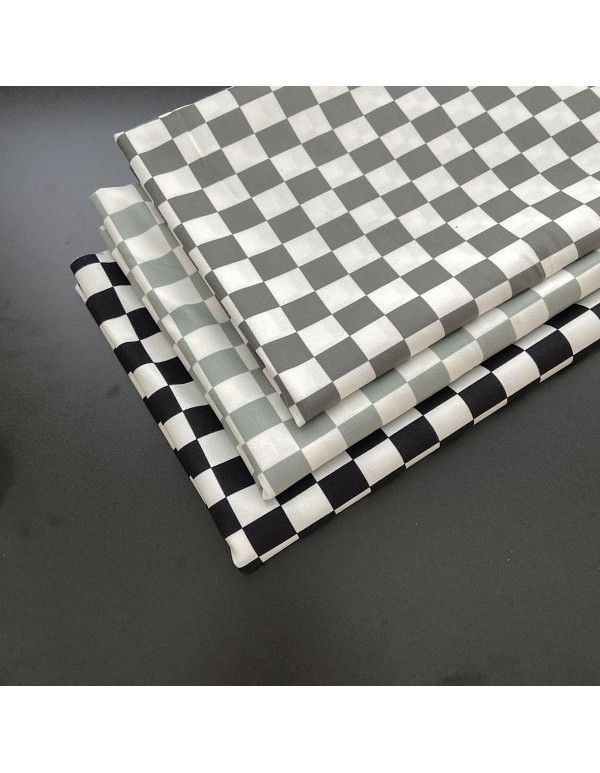 Ins net red black and white checkerboard color contrast tablecloth desk table furniture cafe home stay soft background cloth