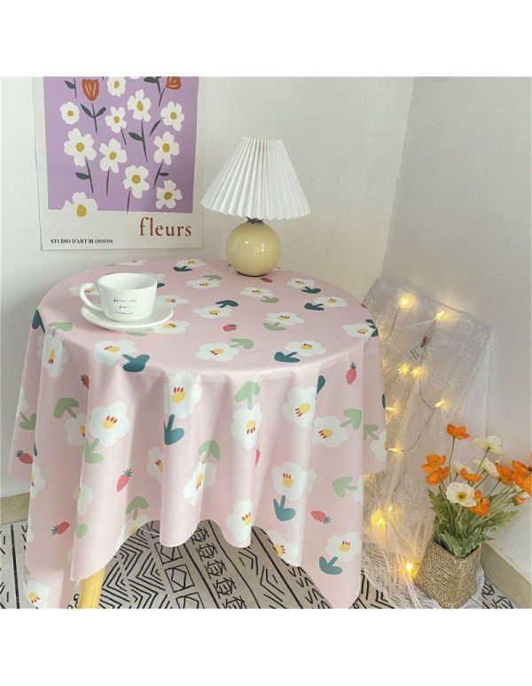 Floral cloth ins Korean simple hollowed out lace tablecloth with gauze tablecloth