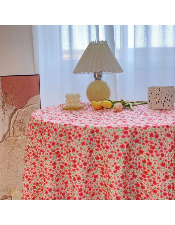 Floral cloth ins Korean simple hollowed out lace tablecloth with gauze tablecloth