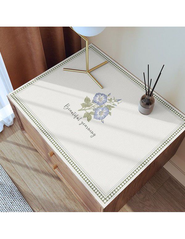 Ins wind bedside table mat waterproof, anti scalding, anti slip table mat universal cloth towel bedroom dust cover mat small and fresh