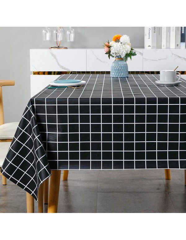 Checked cloth wind net red checkered tablecloth wash free table tea table round table cloth desk rectangular picnic wholesale hot