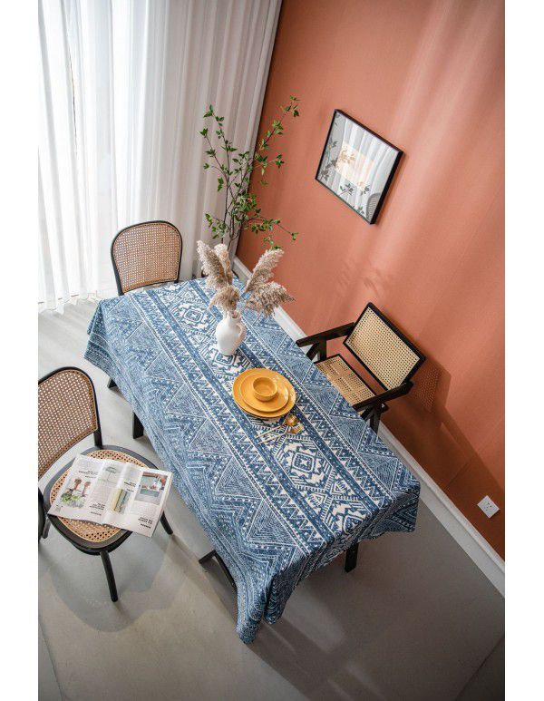 Yi man Qi Yun geometric multi color printing Bohemian living room household tablecloth printing tablecloth square table 