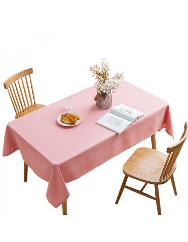 Net red tablecloth cloth tea table cloth macaron solid color tablecloth pink cute girl makeup table tablecloth