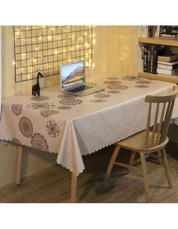 Table flag, table cloth, waterproof, oil proof, wash free net, red table cloth, Nordic style, rectangular tea table cloth, home