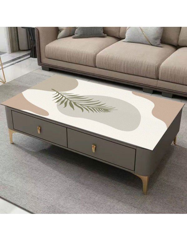 Tea table table cloth PVC waterproof, oil proof, wash free, hot proof TV cabinet rectangular soft glass table tea table mat