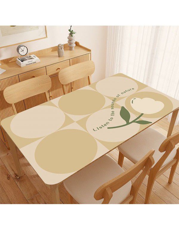 Student table mat pvc waterproof and anti-skid tablecloth dormitory writing desk desk tea table mat wash free girl heart wholesale