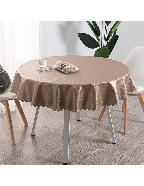 European waterproof and oil proof washfree tablecloth Hotel household round round table tablecloth Table cloth