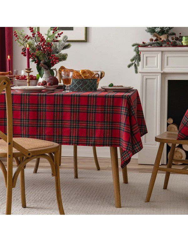 Table cloth Nordic ins Christmas New Year red table cloth living room decoration tea table cloth table mat rectangular table cloth