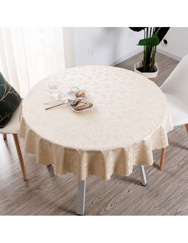 European waterproof and oil proof washfree tablecloth Hotel household round round table tablecloth Table cloth