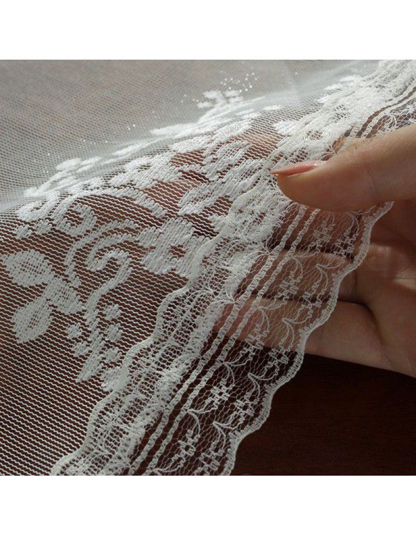 Lace tablecloth European style retro tea table rectangular household white hollowed out dressing table cloth cover cloth