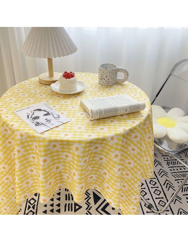 Floral cloth ins Korean simple hollowed out lace tablecloth with gauze tablecloth