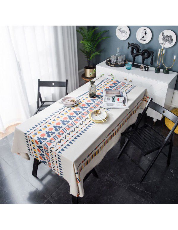 Yi man Qi Yun geometric multi color printing Bohemian living room household tablecloth printing tablecloth square table 