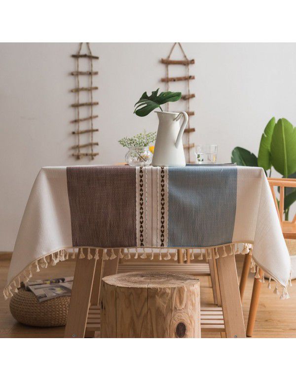 Table Cloth Wholesale Nordic ins Cotton Linen Cloth Home Table Cloth Party Table Cloth Table Cloth Cover