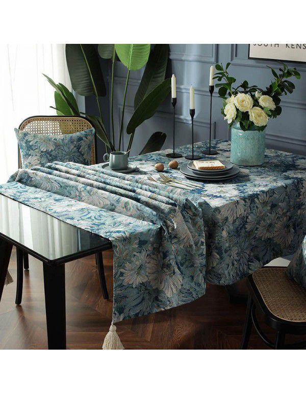 Cloth father tablecloth tablecloth ins cotton linen tablecloth tassel rectangular tablecloth table mat tea table cover cloth wholesale