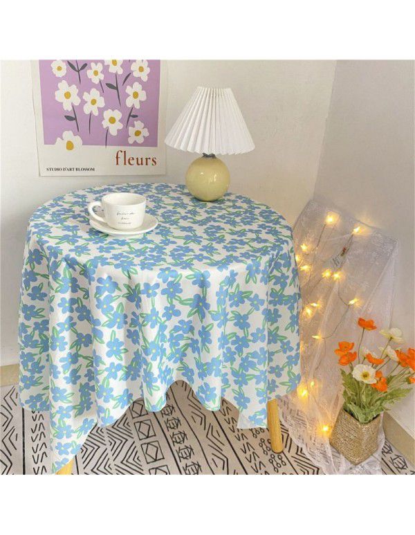 Floral cloth ins Korean simple hollowed out lace tablecloth with gauze tablecloth