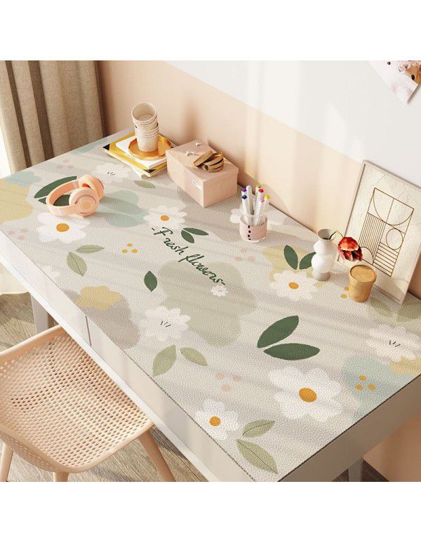 Desk silicone leather desk mat waterproof oil proof tea table table cloth dormitory students children learning computer desk mat