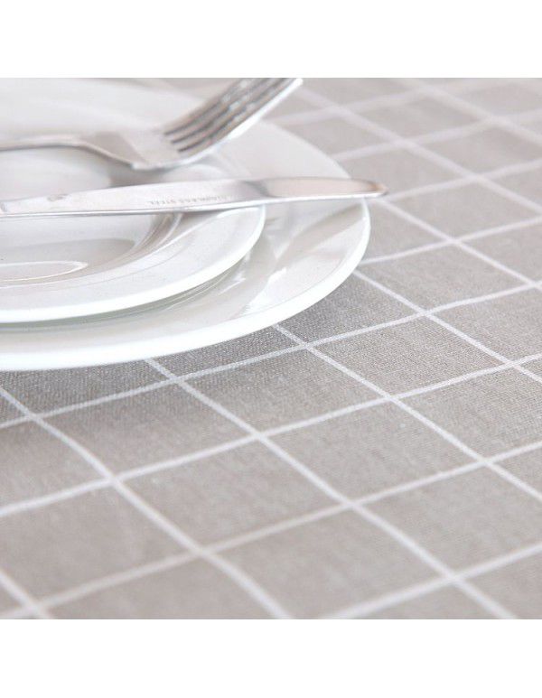 Spot tablecloth simple pastoral lattice household geometric rectangular tea table tablecloth table suitable for hotel restaurants