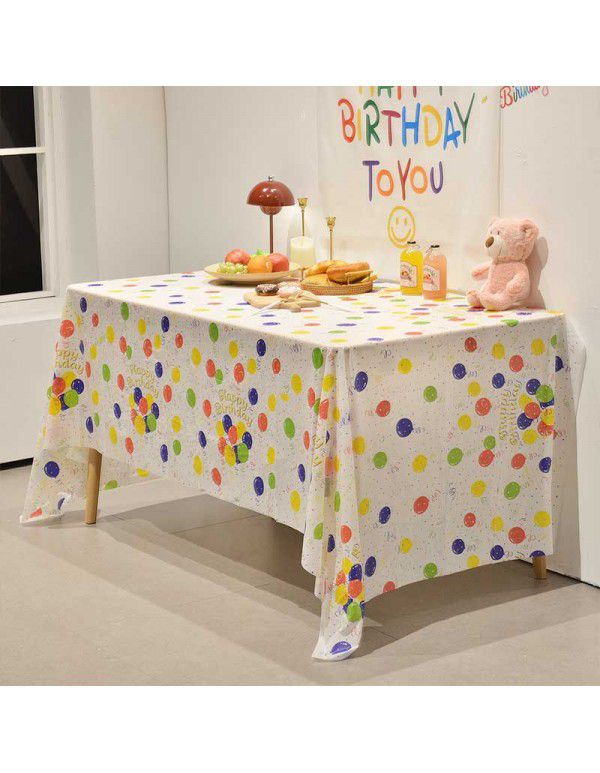  balloon party tablecloth PEVA disposable party tablecloth baby birthday decoration wash free party tablecloth