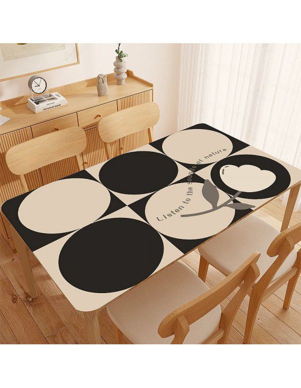 Student table mat pvc waterproof and anti-skid tablecloth dormitory writing desk desk tea table mat wash free girl heart wholesale