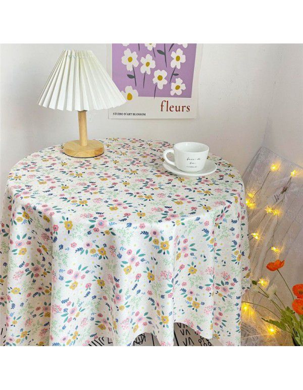 Floral cloth ins Korean simple hollowed out lace tablecloth with gauze tablecloth