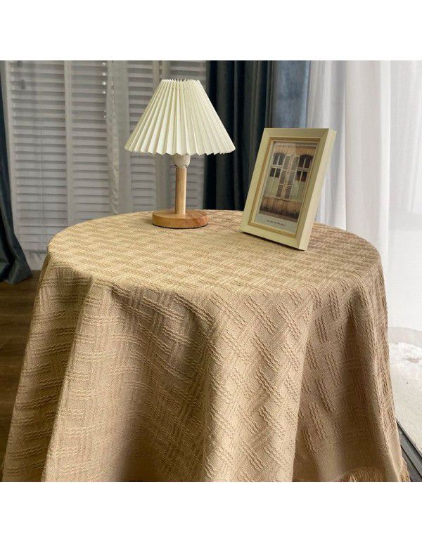 Ins Wind Khaki Knitted Table Cloth, Sofa Cover, Blanket, Sofa Cover, TV Cabinet Cover, Picnic Cloth, French Cover