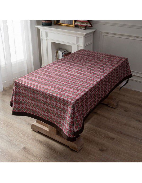 Luxury retro fashion ruffle household table cloth suit cotton palace creative western restaurant table cloth tea table cloth