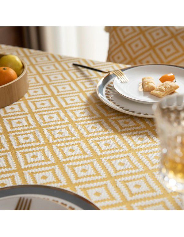 New ins wind table tablecloth domestic tea table table mat vintage tablecloth hotel rectangular chinese tablecloth wholesale