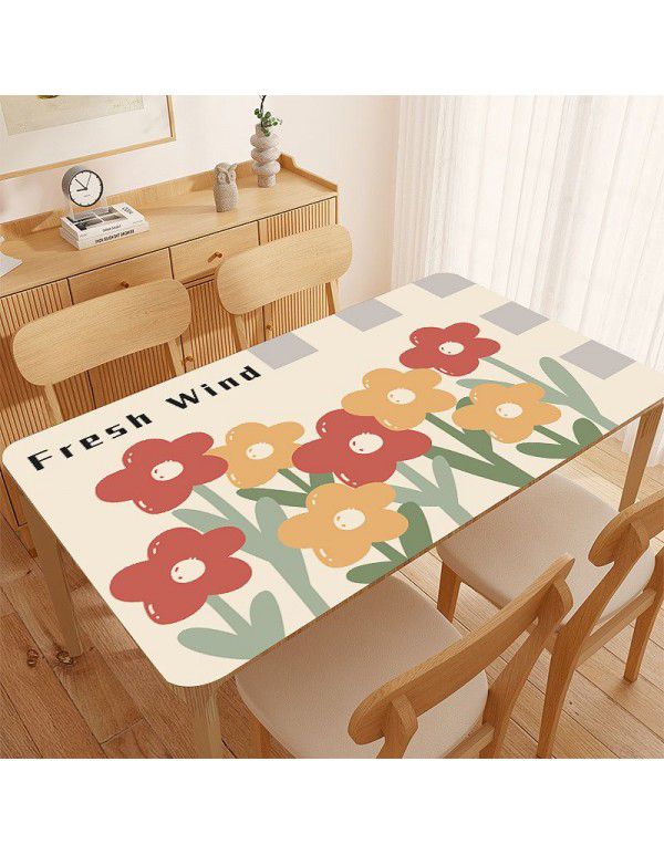 Student table mat pvc waterproof and anti-skid tablecloth dormitory writing desk desk tea table mat wash free girl heart wholesale