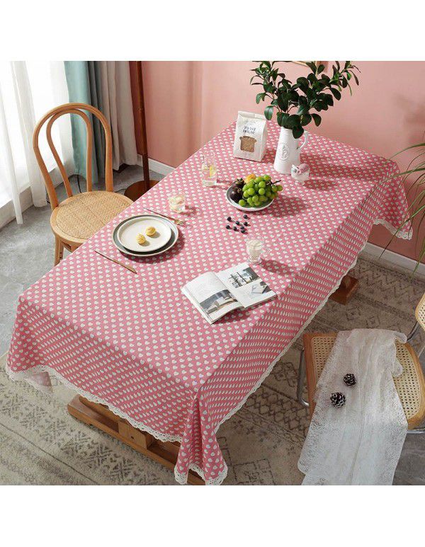 Cloth Dad Table Cloth Pastoral Cotton Linen Daisy Printing Rectangular Table Cloth Tea Table Cover Cloth Tassel Table Cloth Factory