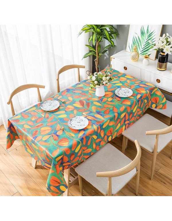 Square table cloth, hot proof, washable pvc plastic table cloth, tea table mat, girl's heart ins, rectangular table cloth