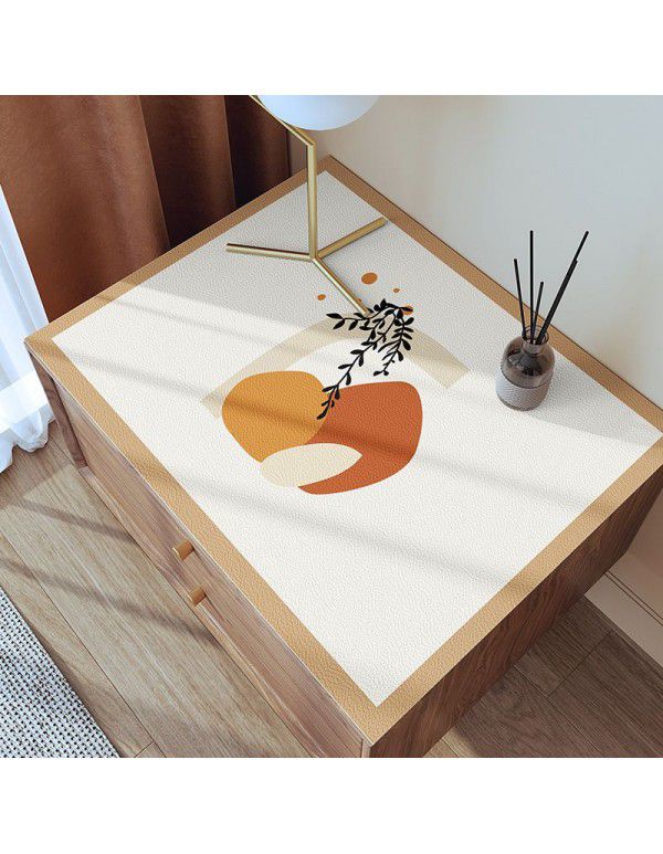 Ins wind bedside table mat waterproof, anti scalding, anti slip table mat universal cloth towel bedroom dust cover mat small and fresh