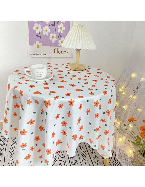 Floral cloth ins Korean simple hollowed out lace tablecloth with gauze tablecloth