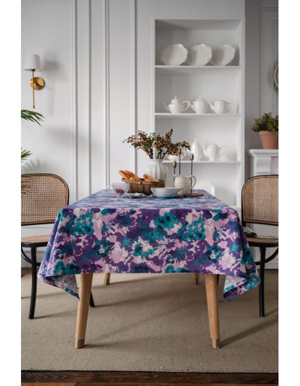 Yi man Qi Yun geometric multi color printing Bohemian living room household tablecloth printing tablecloth square table 