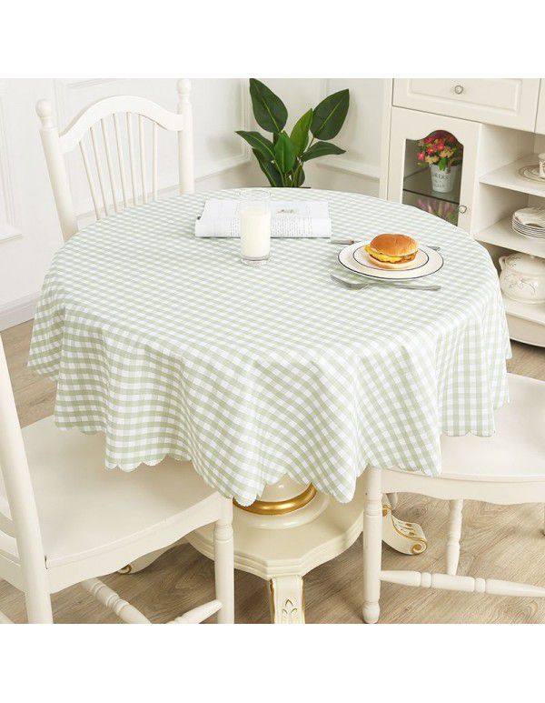 Nordic round tablecloth waterproof, oil proof, wash free, heat insulation pvc round tablecloth tea table mat household plastic tablecloth