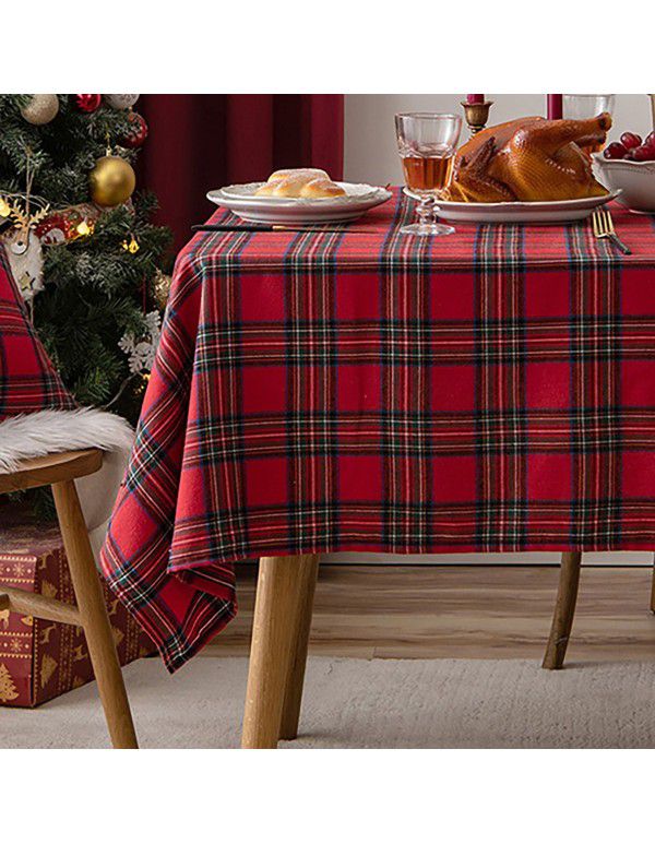 Table cloth Nordic ins Christmas New Year red table cloth living room decoration tea table cloth table mat rectangular table cloth