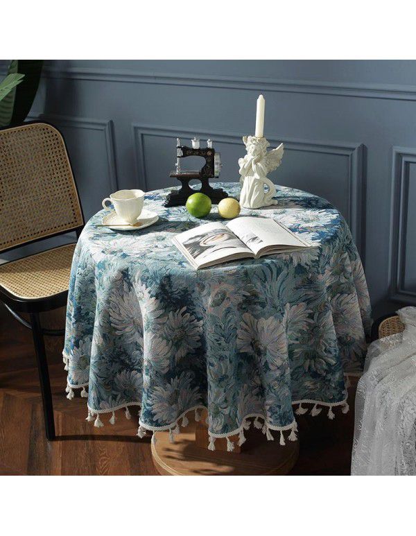 Cloth father tablecloth tablecloth ins cotton linen tablecloth tassel rectangular tablecloth table mat tea table cover cloth wholesale