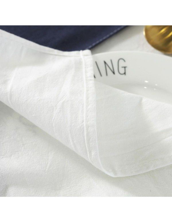 Lexuan Xiu cotton linen thickened tablecloth black and white simple ins wind cotton linen wholesale picnic party tablecloth cover