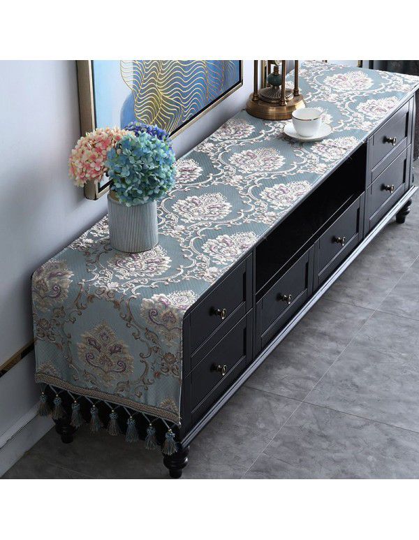 European style TV cabinet cover cloth, table cloth, rectangular tea table, living room, dust-proof cover, table cloth, table mat, shoe cabinet cloth