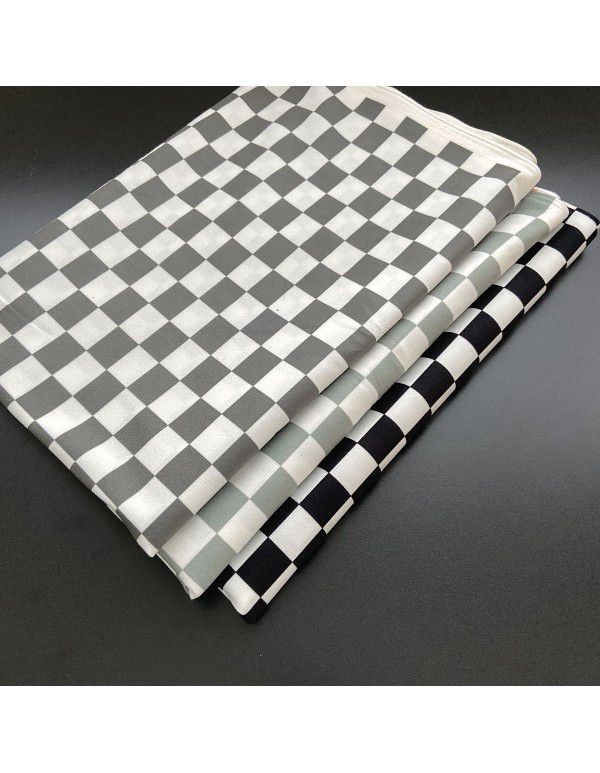 Ins net red black and white checkerboard color contrast tablecloth desk table furniture cafe home stay soft background cloth