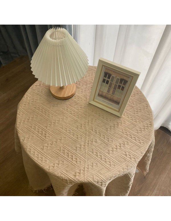 Ins Wind Khaki Knitted Table Cloth, Sofa Cover, Blanket, Sofa Cover, TV Cabinet Cover, Picnic Cloth, French Cover