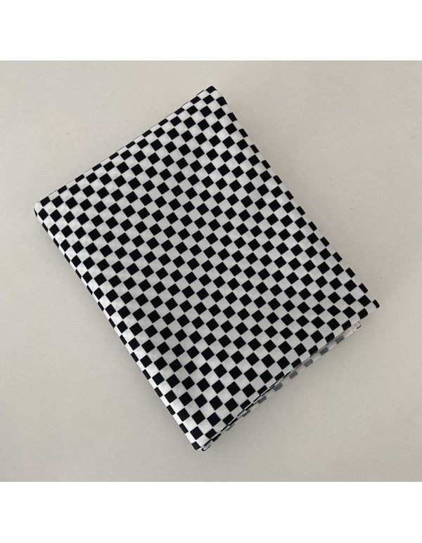 Ins net red black and white checkerboard color contrast tablecloth desk table furniture cafe home stay soft background cloth