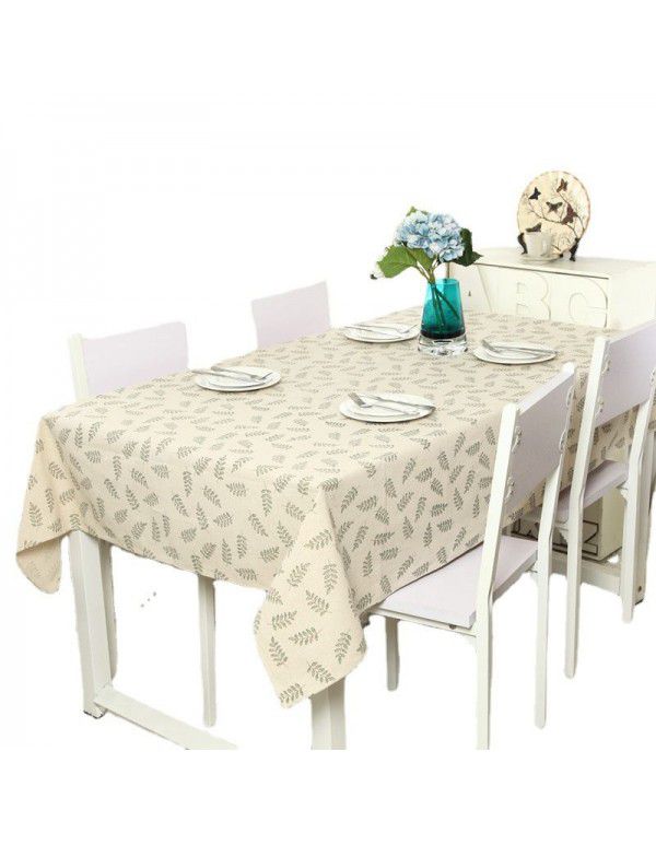 Modern simple polyester cotton fresh green olive branch lace tablecloth tea table table cloth tablecloth cover