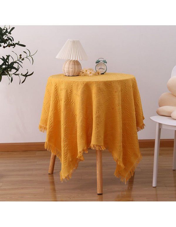 Nordic ins style white tablecloth French tea table mattress bedside desk picnic cloth dustproof sofa towel full cover wholesale