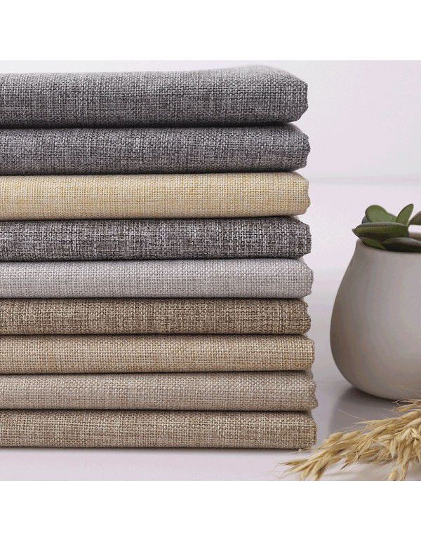 Cotton and linen tablecloth plain color thickened linen sofa fabric color coarse linen fabric old coarse canvas DIY manufacturer