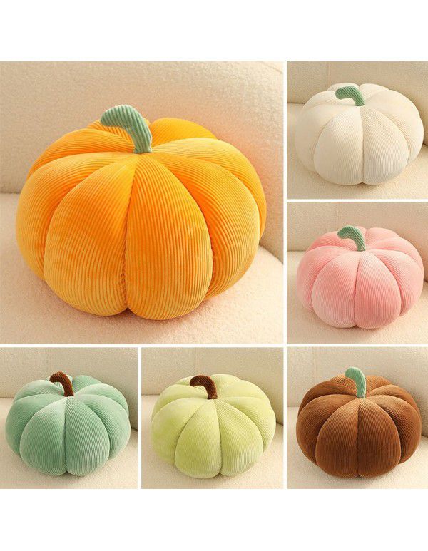 Ins Nordic Halloween Pumpkin Throwing Pillow Simulation Pumpkin Plush Doll Wholesale Creativity Network Red Pumpkin Cushion