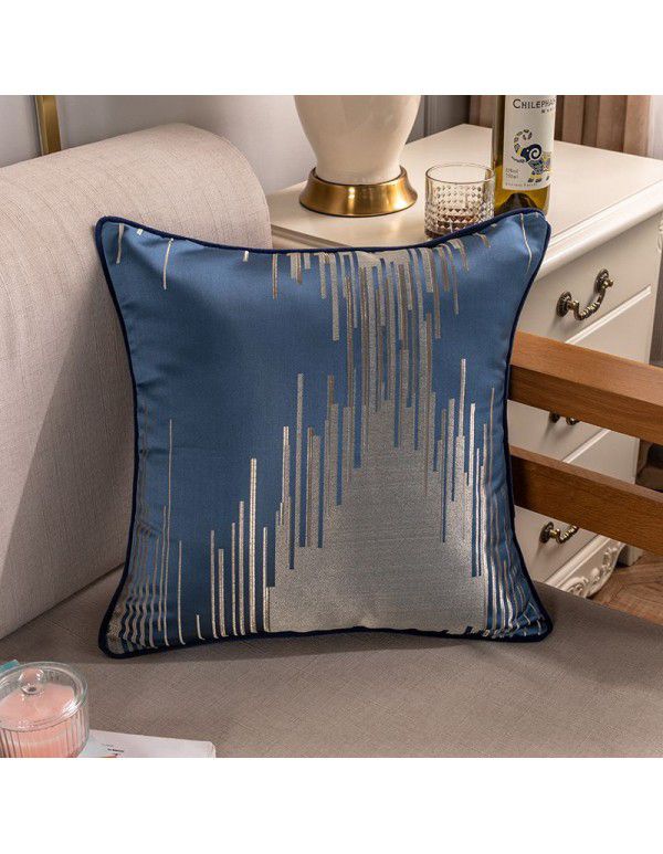 Nordic Geometric Throw Pillow Cover New Chinese Style Sofa Throw Pillow Cushion Living Room Household Model Room Wrap Hotel Soft Decoration