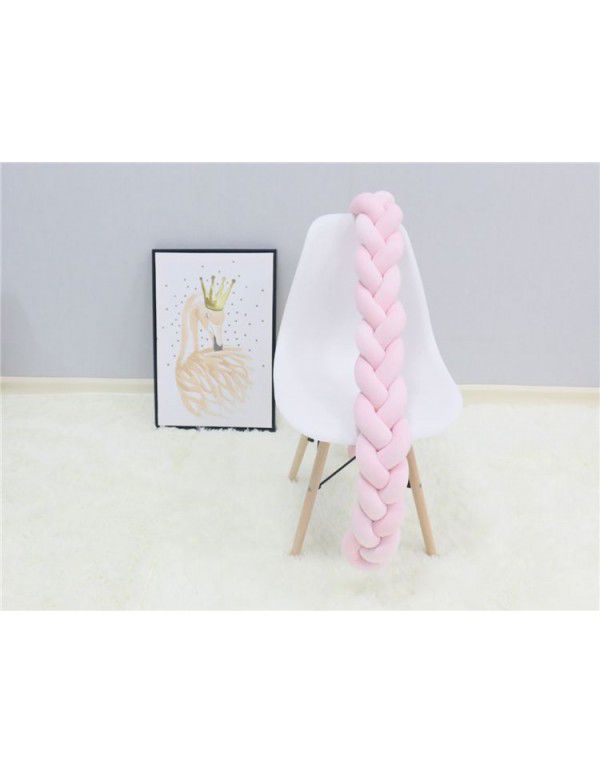 Ins Nordic children's room decoration DIY weave fried dough twist bed surround Danish Knot long tie ball pillow