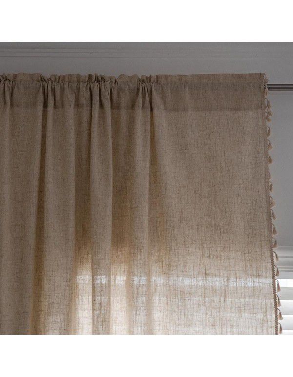 Cloth Dad Curtains, American Simple, Pure Color, Bamboo Knot, Ma Bedroom, Living Room, Shading, Sound Insulation, Thermal Insulation, Float Windows, Finished Products Wholesale